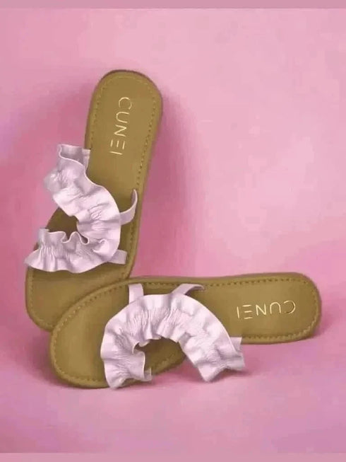 Womens Light Pink Swirl Flats
